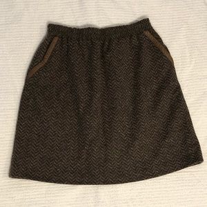 J. Crew | Brown Wool Bell Skirt